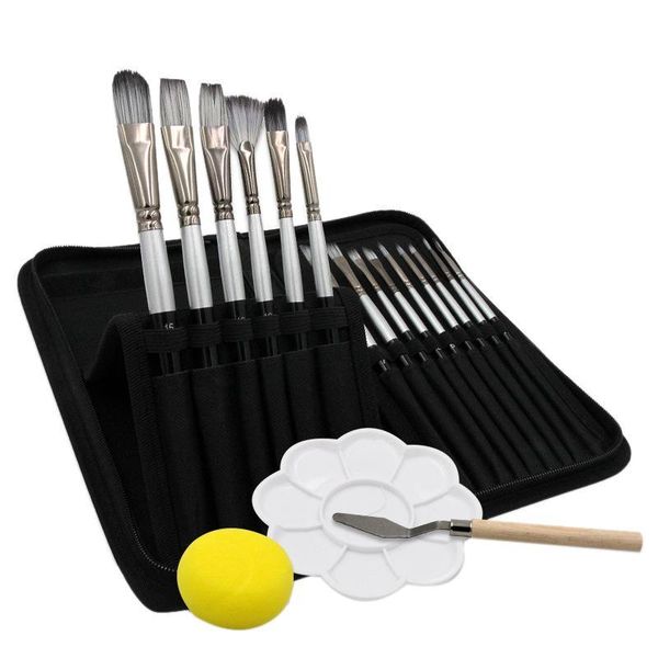 18pcs lot painting brush kit hair brushes spatula sponge set carry bag for watercolor oil painting art supplies
18pcs lot painting brush kit hair brushes spatula sponge set carry bag for watercolor oil painting art supplies
