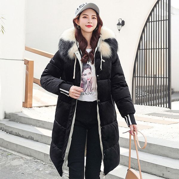 2019 new winter jacket women faux fur collar hooded thick parkas female jacket coat slim warm winter outwear wwm1739, Black
2019 new winter jacket women faux fur collar hooded thick parkas female jacket coat slim warm winter outwear wwm1739, Black