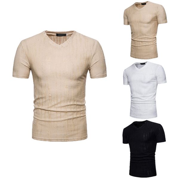 new fashion men slim fit v neck short sleeve muscle tee t-shirt casual t-shirt, White;black
new fashion men slim fit v neck short sleeve muscle tee t-shirt casual t-shirt, White;black