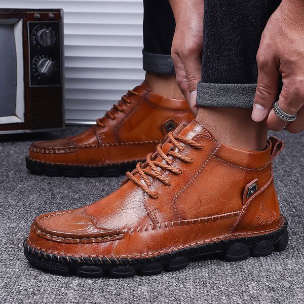 new autumn early winter boots men genuine leather shoes high men casual shoes cow leather male ankle boots black a1744
new autumn early winter boots men genuine leather shoes high men casual shoes cow leather male ankle boots black a1744