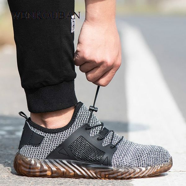 work safety boots men indestructible steel toe air safety boots male casual puncture-proof work sneakers zapatos de seguridad, Black
work safety boots men indestructible steel toe air safety boots male casual puncture-proof work sneakers zapatos de seguridad, Black