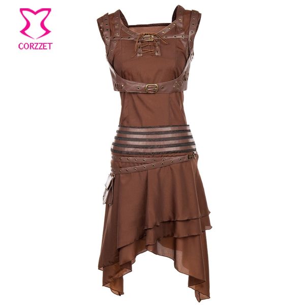 gothic brown punk armor costume set steampunk pu leather rivet chest bundle strap+sleeveless skirt corset accessories, Black;white
gothic brown punk armor costume set steampunk pu leather rivet chest bundle strap+sleeveless skirt corset accessories, Black;white