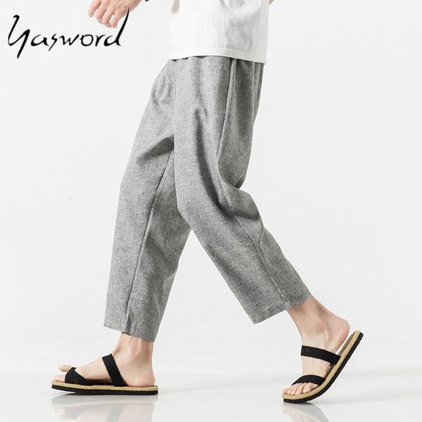 yasword men pants trousers straight ankle-length solid color casual fashion loose male elastic waist clothing streetwear
yasword men pants trousers straight ankle-length solid color casual fashion loose male elastic waist clothing streetwear