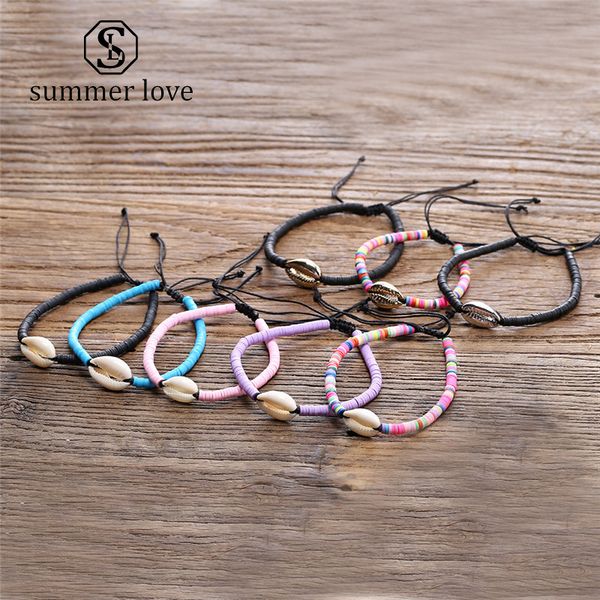 2019 new bohemian natural shell bracelet for girl colorful resin beads wild handmade woven rope charm bangle bracelet jewelry gift, Black
2019 new bohemian natural shell bracelet for girl colorful resin beads wild handmade woven rope charm bangle bracelet jewelry gift, Black