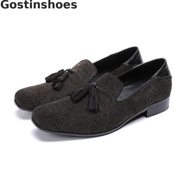 men bean shoes tassel genuine leather set foot slip-on casual shoes simple style loafers men, Black
men bean shoes tassel genuine leather set foot slip-on casual shoes simple style loafers men, Black
