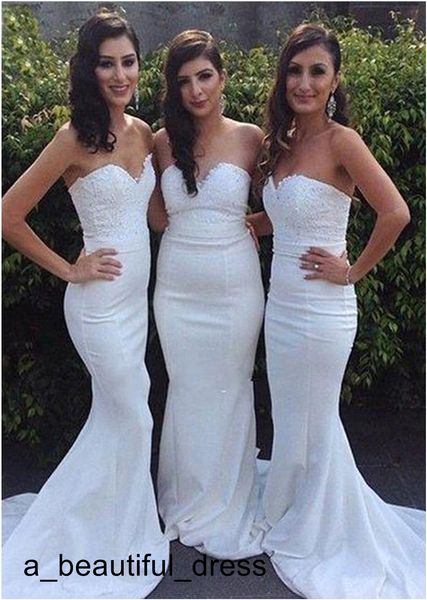 simple a-line white long mermaid beaded sweetheart sheath bridesmaid dressese party prom dresses custom made custom made, White;pink
simple a-line white long mermaid beaded sweetheart sheath bridesmaid dressese party prom dresses custom made custom made, White;pink