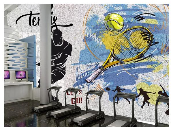 customized 3d stereo sports gym p wall paper personality tennis sport doodle gym background wall papel de parede
customized 3d stereo sports gym p wall paper personality tennis sport doodle gym background wall papel de parede
