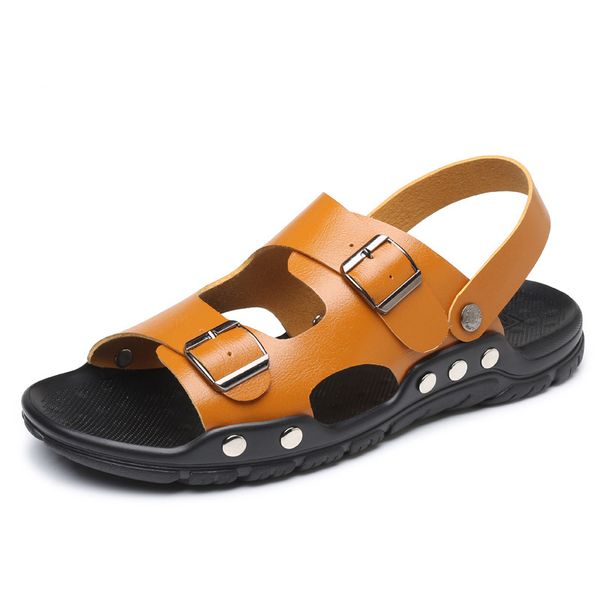 men's genuine sandals 2019 summer comfortable large size outdoors dual-use slippers male fashion beach shoes men, Black
men's genuine sandals 2019 summer comfortable large size outdoors dual-use slippers male fashion beach shoes men, Black