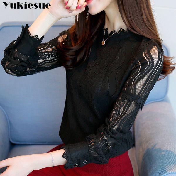 2019 spring autumn women crochet blouse lace chiffon shirt white/black basic shirt ladies stand collar ruffles blusas femininas
2019 spring autumn women crochet blouse lace chiffon shirt white/black basic shirt ladies stand collar ruffles blusas femininas