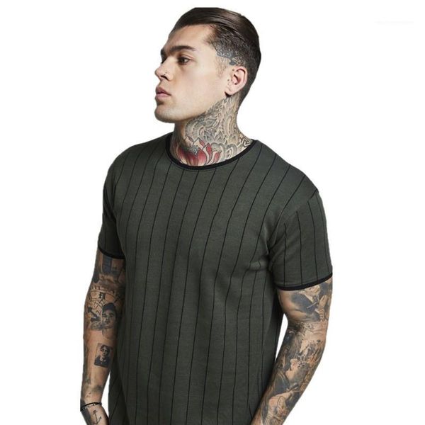 black dark green longline short sleeved men tees men cotton striped long tshirt summer, White;black
black dark green longline short sleeved men tees men cotton striped long tshirt summer, White;black