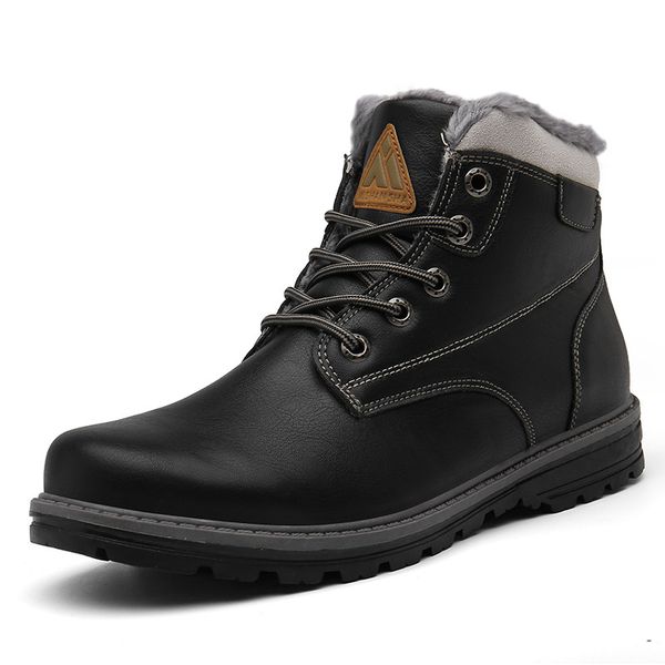 christmas winter shoes snow boots men leather ankle boots boy work shoes male warm fur flat platform booties zapatos tenis, Black
christmas winter shoes snow boots men leather ankle boots boy work shoes male warm fur flat platform booties zapatos tenis, Black