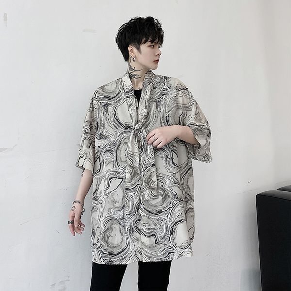 summer fashion trends 2020 men stripe printing chiffon shirt short sleeve button casual dress tie shirt punk gothic party blouse, White;black
summer fashion trends 2020 men stripe printing chiffon shirt short sleeve button casual dress tie shirt punk gothic party blouse, White;black