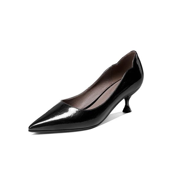 2019 new high heel shoes womes basic genuine leather pumps wedding party shoes woman genuine leather new shoes, Black
2019 new high heel shoes womes basic genuine leather pumps wedding party shoes woman genuine leather new shoes, Black