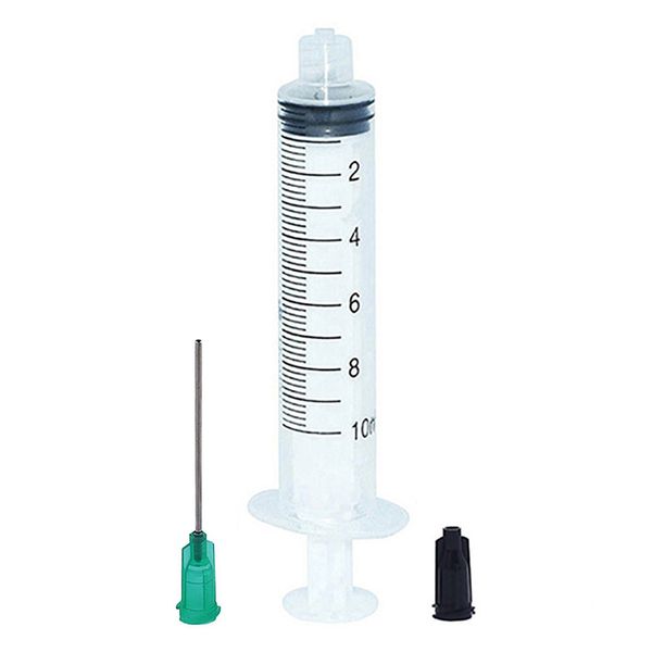 10ml Syringes With 18ga 1.5inch Blunt Tip Needle Great For Glue Applicator, Oil Dispensing