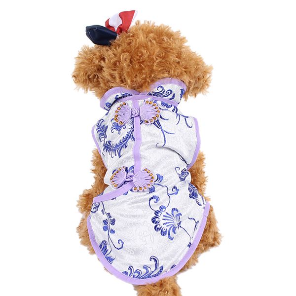 cats dresses blue and white embroidery china flowers cheongsam style satin dresses for pets cat clothes roupa para gato s-xxl
cats dresses blue and white embroidery china flowers cheongsam style satin dresses for pets cat clothes roupa para gato s-xxl