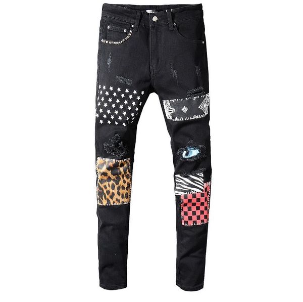classic designer trousers luxury designer jeans amiri mens jeans high-end fashion casual pants trend stitching trousers distressed jeans, Blue
classic designer trousers luxury designer jeans amiri mens jeans high-end fashion casual pants trend stitching trousers distressed jeans, Blue