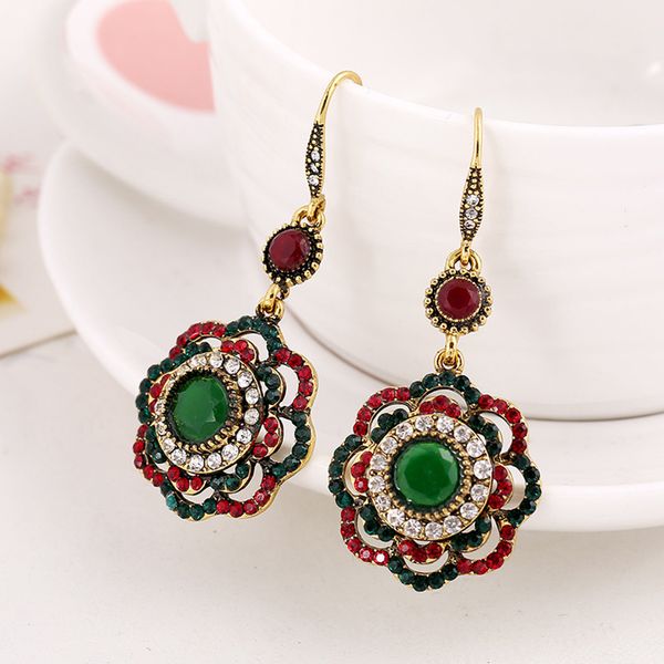 retro hollow flowers rhinestones earrings ear hook antique women bohemian danggle jewelry holiday gift, Silver
retro hollow flowers rhinestones earrings ear hook antique women bohemian danggle jewelry holiday gift, Silver