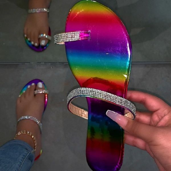 new women slippers summer rhinestone beach flat sandals open toe mixed colors roman ladies shoes casual flip flops big size, Black
new women slippers summer rhinestone beach flat sandals open toe mixed colors roman ladies shoes casual flip flops big size, Black