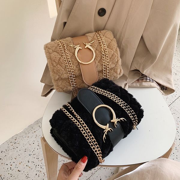 female square bag 2019 winter new quality soft plush women's handbag lock chain shoulder messenger bags
female square bag 2019 winter new quality soft plush women's handbag lock chain shoulder messenger bags