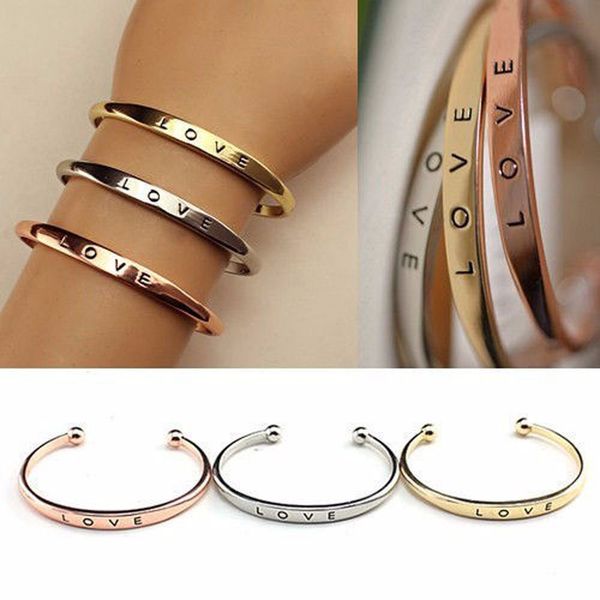 women love bracelet stainless steel wedding cuff bracelet open bangle wristband jewelry women accessorie 4240#2, Golden;silver
women love bracelet stainless steel wedding cuff bracelet open bangle wristband jewelry women accessorie 4240#2, Golden;silver