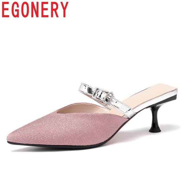 egonery shoes women 2019 summer new fashion high thin heels women slipper outside buckle pointed toe buckle ladies shoes, Black
egonery shoes women 2019 summer new fashion high thin heels women slipper outside buckle pointed toe buckle ladies shoes, Black