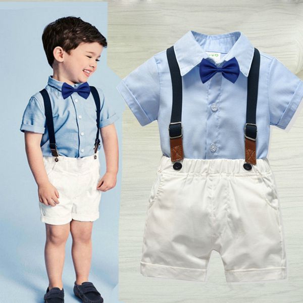 new summer boys clothing set kids shirt with bow and suspender shorts 4-piece outfit baby boys clothes fashion boys suit, White
new summer boys clothing set kids shirt with bow and suspender shorts 4-piece outfit baby boys clothes fashion boys suit, White