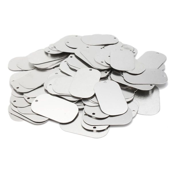 100pcs aluminium alloy polished stamping pendant blanks dog tag blanks pendants, Silver
100pcs aluminium alloy polished stamping pendant blanks dog tag blanks pendants, Silver