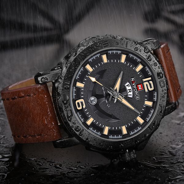 naviforce men's fashion business quartz wristwatches creative sports watches men watch clock male relogio masculino, Slivery;brown
naviforce men's fashion business quartz wristwatches creative sports watches men watch clock male relogio masculino, Slivery;brown