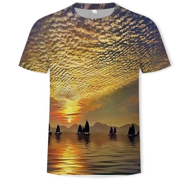 mens designer sunset scenery digital printing t-shirt pullover short sleeve, White;black
mens designer sunset scenery digital printing t-shirt pullover short sleeve, White;black