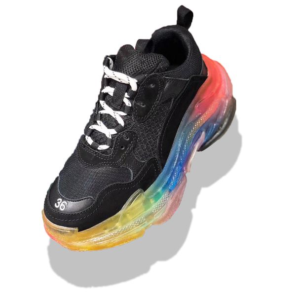 new platform designer luxury shoes triple women/men sport shoes black/multi genuine leather ing
new platform designer luxury shoes triple women/men sport shoes black/multi genuine leather ing