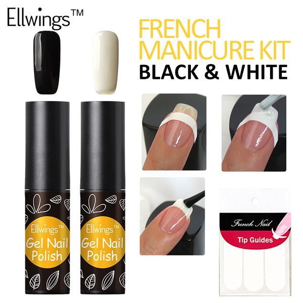 ellwings 2pcs black white french manicure set gel nail polish soak off long lasting uv nail gel varnish french sticker, Red;pink
ellwings 2pcs black white french manicure set gel nail polish soak off long lasting uv nail gel varnish french sticker, Red;pink