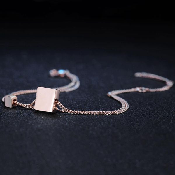 double fair retro simple cubes chain bracelet for women rose gold color fashion jewelry for girls christmas day gift dfh166, Black
double fair retro simple cubes chain bracelet for women rose gold color fashion jewelry for girls christmas day gift dfh166, Black