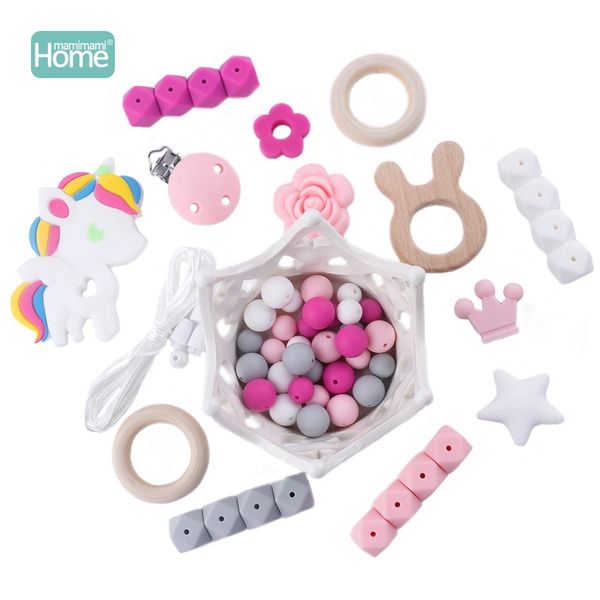 mamimamihome baby toys silicone teether unicorn beads diy set wooden rabbit diy teething accessories nursing pendant rattle t200429
mamimamihome baby toys silicone teether unicorn beads diy set wooden rabbit diy teething accessories nursing pendant rattle t200429
