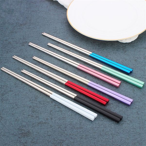 square colorful chopstick 304 stainless steel black golden color chopsticks anti slip scalding tableware selling 5 4dm l1
square colorful chopstick 304 stainless steel black golden color chopsticks anti slip scalding tableware selling 5 4dm l1