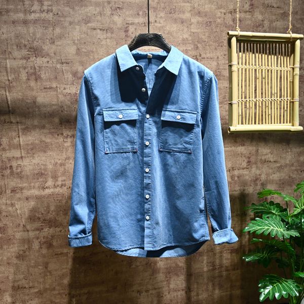 men's casual slim fit stylish wash denim long sleeves jeans shirts smart casual fashion men clothes, White;black
men's casual slim fit stylish wash denim long sleeves jeans shirts smart casual fashion men clothes, White;black