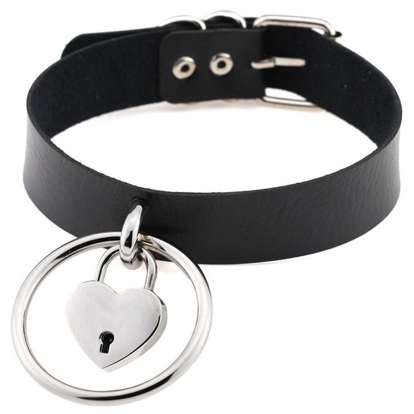 pu leather necklace women jewelry gothic harajuku punk choker couple heart shaped lock key black white personalized necklaces, Silver
pu leather necklace women jewelry gothic harajuku punk choker couple heart shaped lock key black white personalized necklaces, Silver
