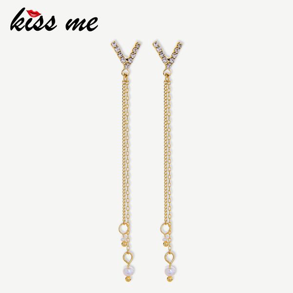 kissme korean earrings wholesale gold color chain v-shape crystal drop earrings fashion jewerlry, Silver
kissme korean earrings wholesale gold color chain v-shape crystal drop earrings fashion jewerlry, Silver