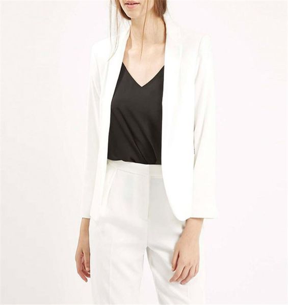 korean version spring and autumn candy multi-color fashion casual single suit jacket office commuter seven-sleeve women's sli, White;black
korean version spring and autumn candy multi-color fashion casual single suit jacket office commuter seven-sleeve women's sli, White;black