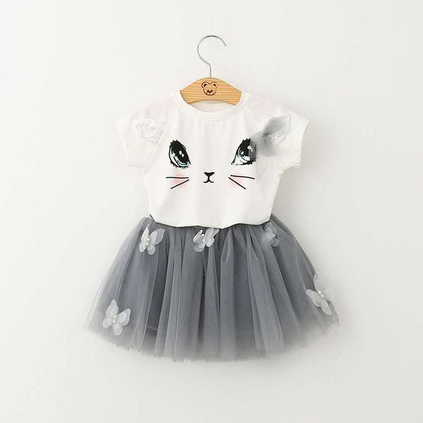 summer 2019 short sleeve girl suit cute cat t-shirt + yarn skirt pur cotton short sleeve two-piece outfits, White
summer 2019 short sleeve girl suit cute cat t-shirt + yarn skirt pur cotton short sleeve two-piece outfits, White