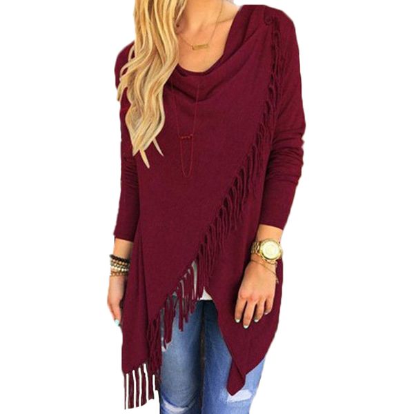 women fashion blusa feminina autumn winter women girl tassel o-neck long sleeve solid cardigan women blouse
women fashion blusa feminina autumn winter women girl tassel o-neck long sleeve solid cardigan women blouse