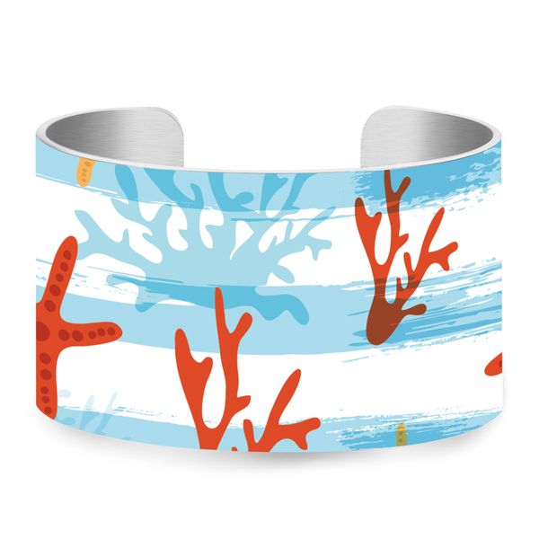 fashion uv printing corals pattern cuff bracelet 4cm aluminum meterial bangle wristband jewelry present for women u-050, Black
fashion uv printing corals pattern cuff bracelet 4cm aluminum meterial bangle wristband jewelry present for women u-050, Black