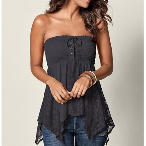2020 new black strapless women and blouses summer club solid sleeveless backless lace patchwork casual women blouse 13, White
2020 new black strapless women and blouses summer club solid sleeveless backless lace patchwork casual women blouse 13, White