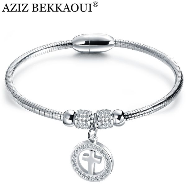 aziz bekkaoui cross circle bracelet for women sliver gold charm snake chain screw bracelet fit european beads charm dropshipping, Black
aziz bekkaoui cross circle bracelet for women sliver gold charm snake chain screw bracelet fit european beads charm dropshipping, Black