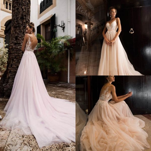 nora naviano wedding dresses 2019 deep v neck backless lace appliques bridal gowns sweep train a-line wedding dress robe de mariée, White
nora naviano wedding dresses 2019 deep v neck backless lace appliques bridal gowns sweep train a-line wedding dress robe de mariée, White