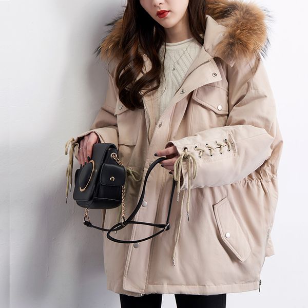 women's winter jacket 2018 new fashion white duck down parka women winter coat with large raccoon fur hooded female overcoat, Black
women's winter jacket 2018 new fashion white duck down parka women winter coat with large raccoon fur hooded female overcoat, Black