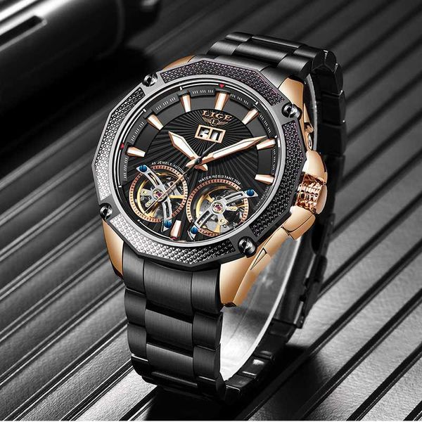 lige men's watch mens watch automatic mechanical sports men wirstwatch reloj hombres 2020, Slivery;brown
lige men's watch mens watch automatic mechanical sports men wirstwatch reloj hombres 2020, Slivery;brown