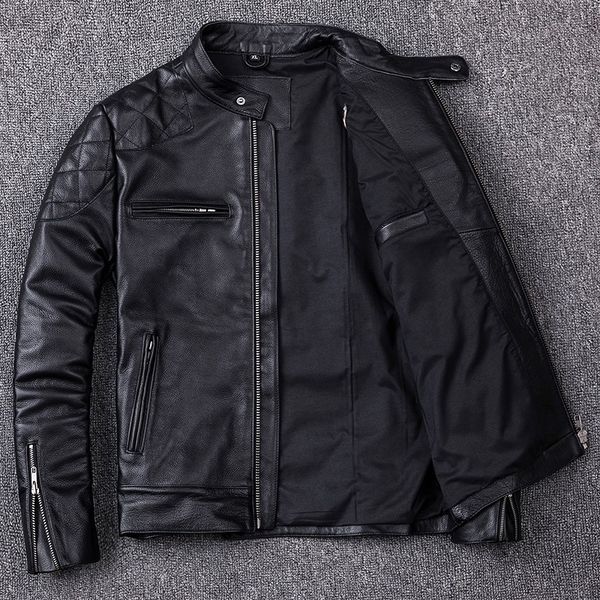 cow learher coat mens short section moto leather jacket man stand collar jacket men large size xxxxl classic business coat male, Black
cow learher coat mens short section moto leather jacket man stand collar jacket men large size xxxxl classic business coat male, Black