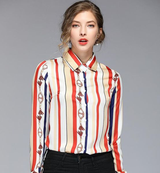new arrival white red striped long sleeve women blouses with single breasted lapel neck ladies shirts fashion printed top
new arrival white red striped long sleeve women blouses with single breasted lapel neck ladies shirts fashion printed top