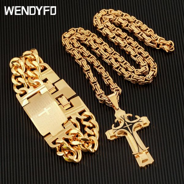 byzantine chain cross necklace for men gold color stainless steel crucifix pendant male punk necklaces jewelry gift cj191216, Silver
byzantine chain cross necklace for men gold color stainless steel crucifix pendant male punk necklaces jewelry gift cj191216, Silver