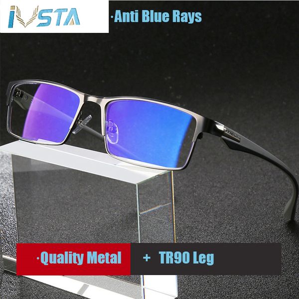 ivsta titanium computer glasses anti blue light blocking spectacle frame men rectangle clear rays gaming goggles tr90 metal nerd, Black
ivsta titanium computer glasses anti blue light blocking spectacle frame men rectangle clear rays gaming goggles tr90 metal nerd, Black